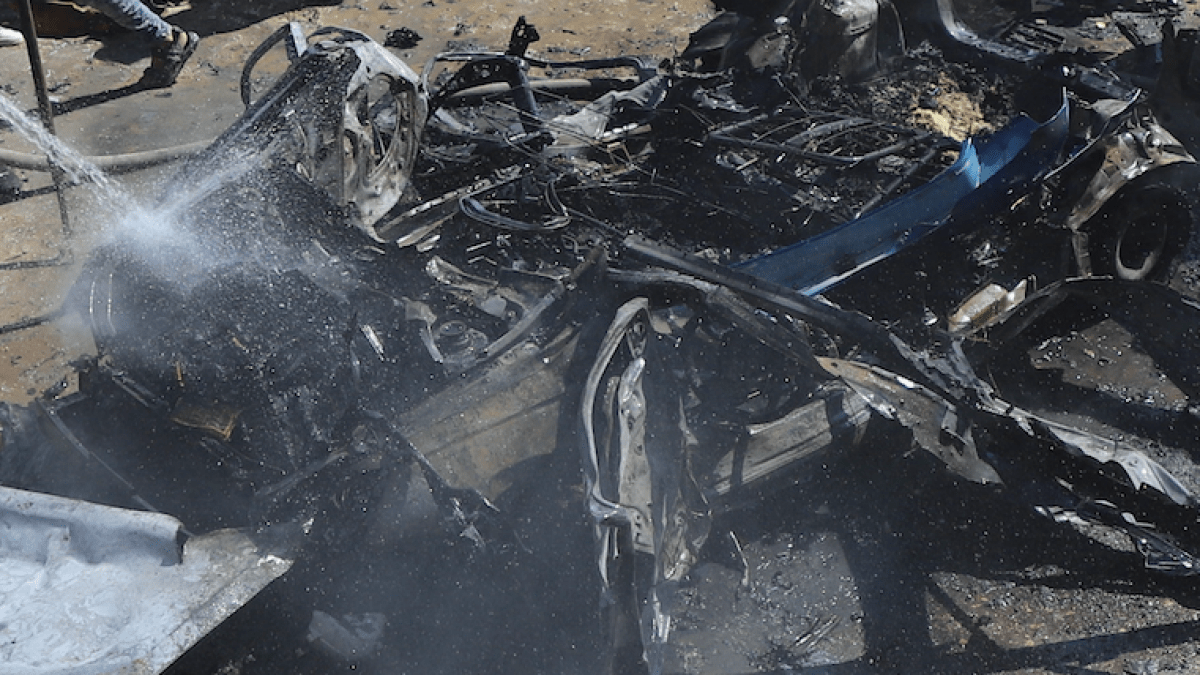 Air strikes on a crowd and a car kill five in Gaza City