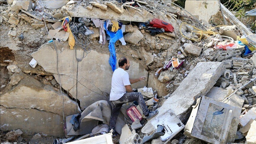Drone strike at al-Qarara kills three men of one family